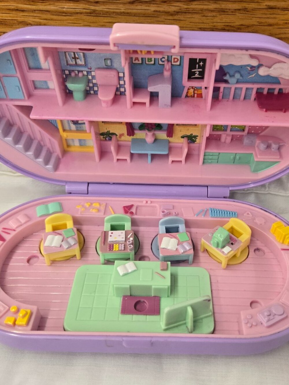 ❤ 1992 Stampin' School Polly Pocket Bluebird with ink and stamps ❤
